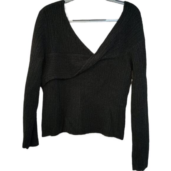 Rails Florence Alpaca Blend Sweater Black Off Shoulder L - Picture 4 of 10